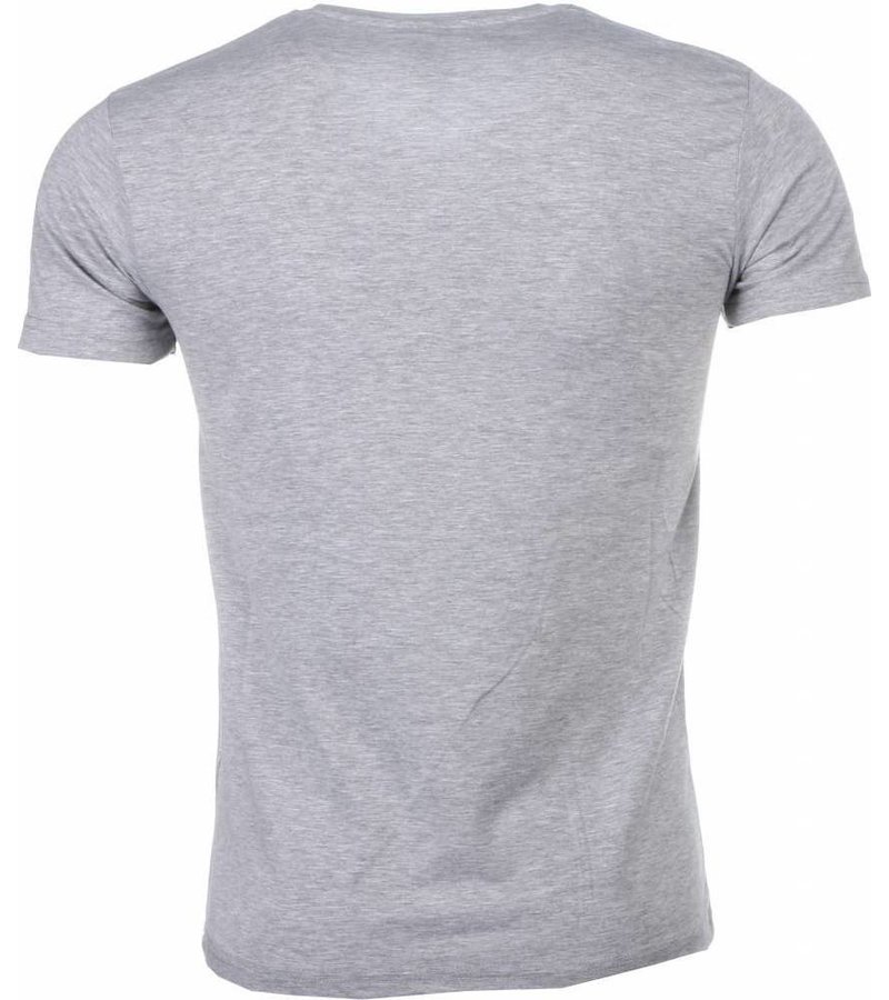 Mascherano T-shirt - Muhammad Ali Zegel Print - Grey