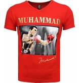 Mascherano T-shirt - Muhammad Ali Glossy Print - Red