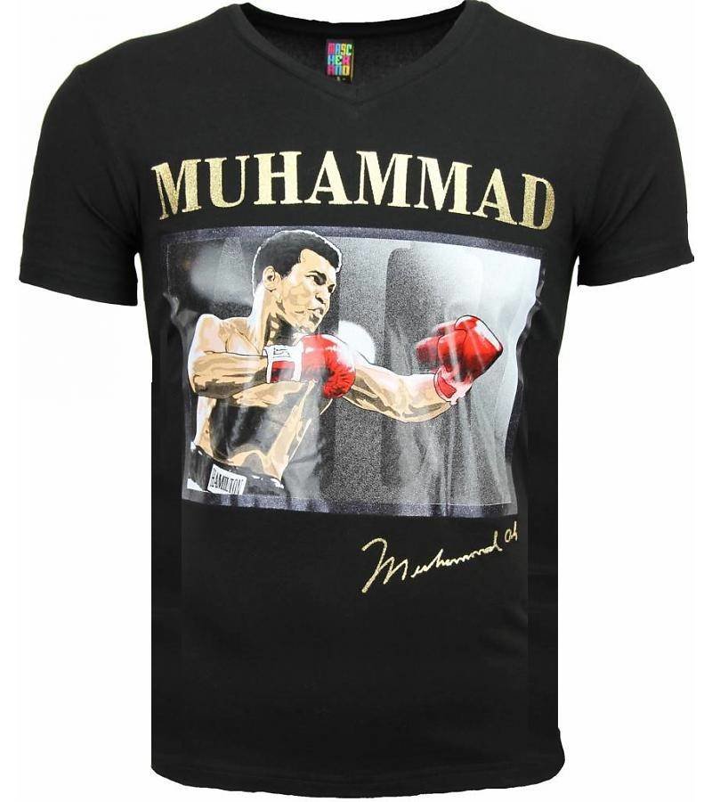 Mascherano T-shirt - Muhammad Ali Glossy Print - Black