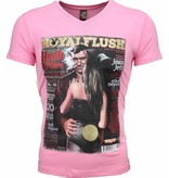 Mascherano T-shirt - Royal Flush Glossy Print - Pink