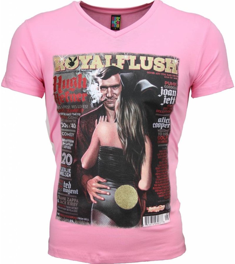 Mascherano T-shirt - Royal Flush Glossy Print - Pink