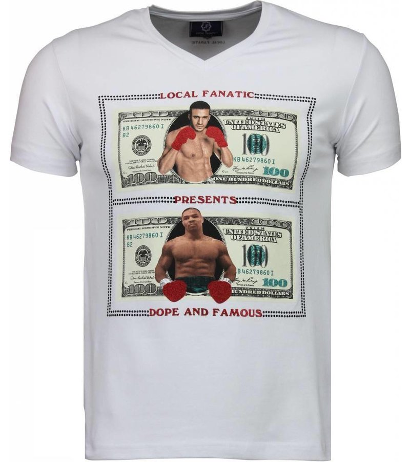 Local Fanatic Golden Boy vs Iron Mike - T-shirt - White