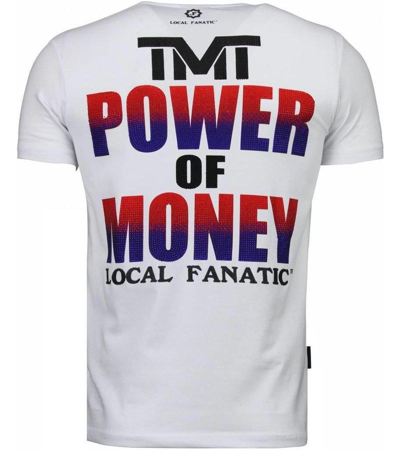 Local Fanatic Mayweather - Rhinestone T-shirt - White