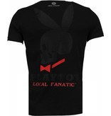 Local Fanatic God Save Playtoy - Rhinestone T-shirt - Black