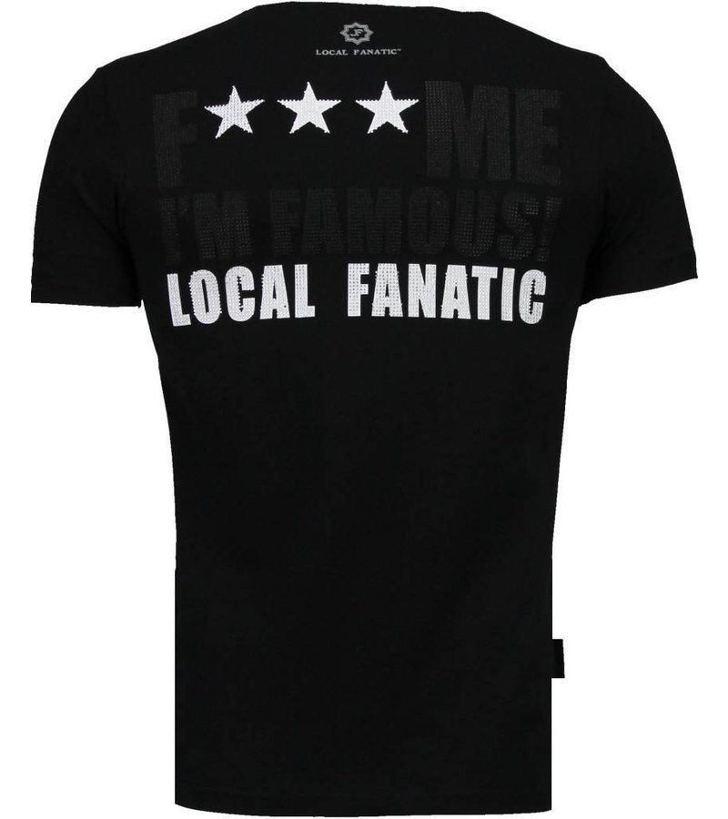 Local Fanatic Kim Kardashian - Rhinestone T-shirt - Black