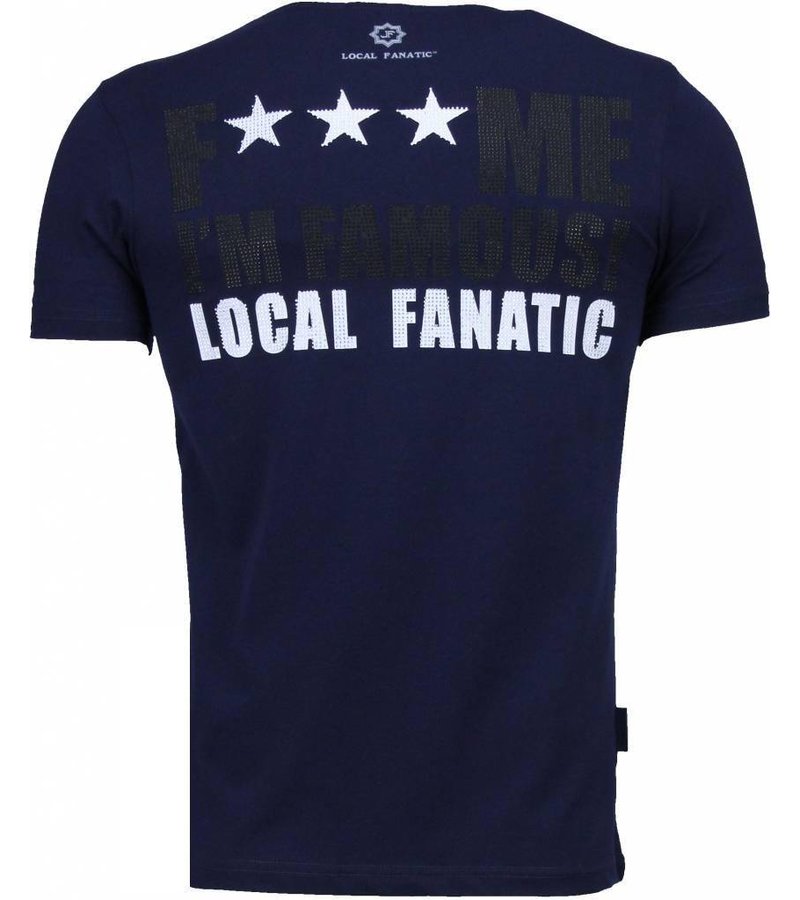 Local Fanatic Kim Kardashian - Rhinestone T-shirt - Navy