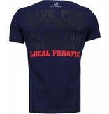 Local Fanatic Rambo - Rhinestone T-shirt - Navy