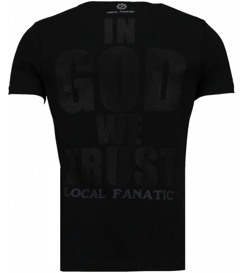 Local Fanatic Trust In My Power - Rhinestone T-shirt - Black