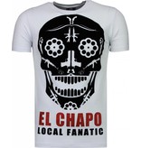Local Fanatic El Chapo - Flockprint T-shirt - White