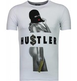 Local Fanatic Hustler - Rhinestone T-shirt - White