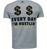 Local Fanatic Hustler - Rhinestone T-shirt - Grey