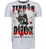 Local Fanatic Terror Duck - Rhinestone T-shirt - White