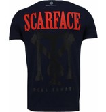 Local Fanatic Scarface Boss - Rhinestone T-shirt - Navy