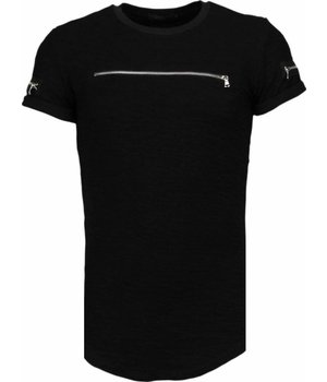 John H Exclusief Zipped Chest - T-Shirt - Black