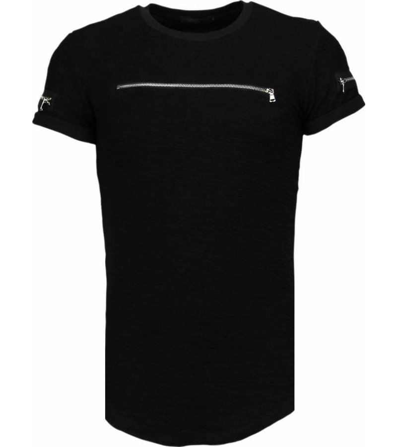 John H Exclusief Zipped Chest - T-Shirt - Black