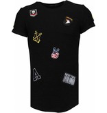 John H Exclusief Military Patches - T-Shirt - Black