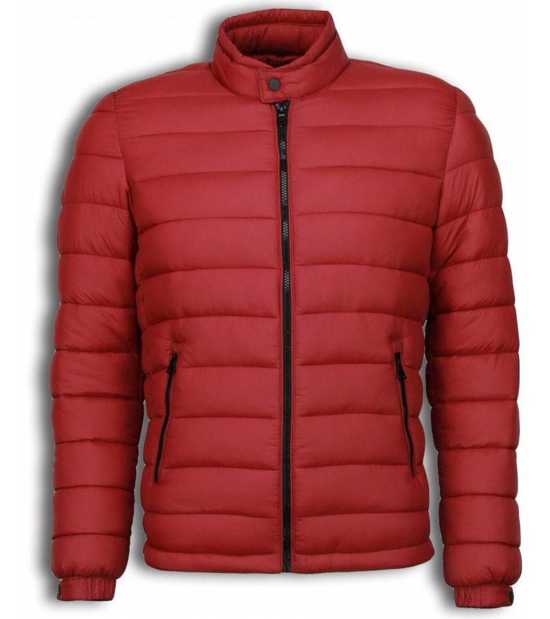 Enos Winter Coats - Men Winter Jacket Short - Down Jack - Red