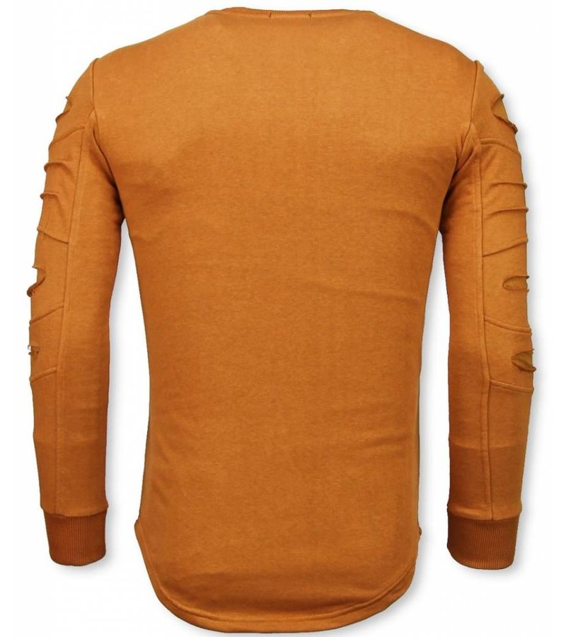 John H 3D Stamp PARIS Sweater - Damaged Sweater - Orange