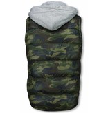 Yole Bodywarmer - Hooded Camouflage - Green