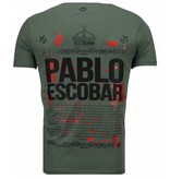 Local Fanatic Pablo Escobar Boss - Rhinestone T-shirt - Green
