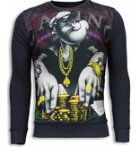 Local Fanatic Casino Popeye - Sweater - Dark Grey