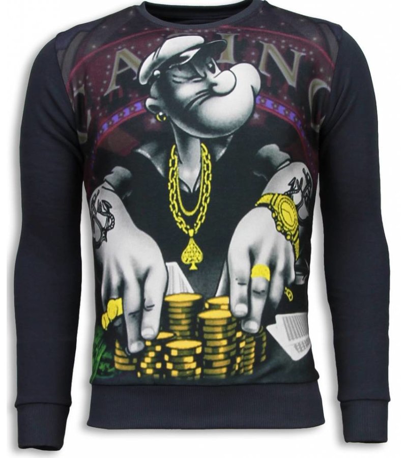 Local Fanatic Casino Popeye - Sweater - Dark Grey