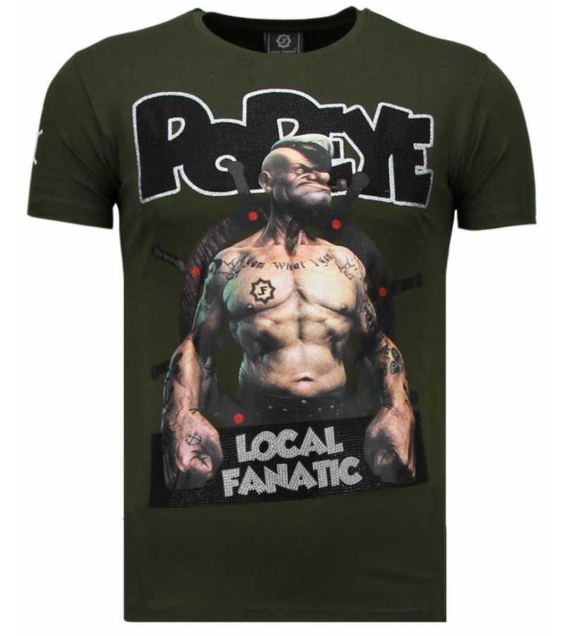 Local Fanatic The Sailor Man - Rhinestone T-shirt - Green