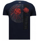 Local Fanatic The Rock - Rhinestone T-shirt - Navy