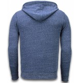 Enos Casual Hoodie - Embroidery American Heritage - Blue