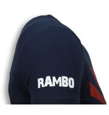 Local Fanatic Rambo Shine - Rhinestone T-shirt - Navy