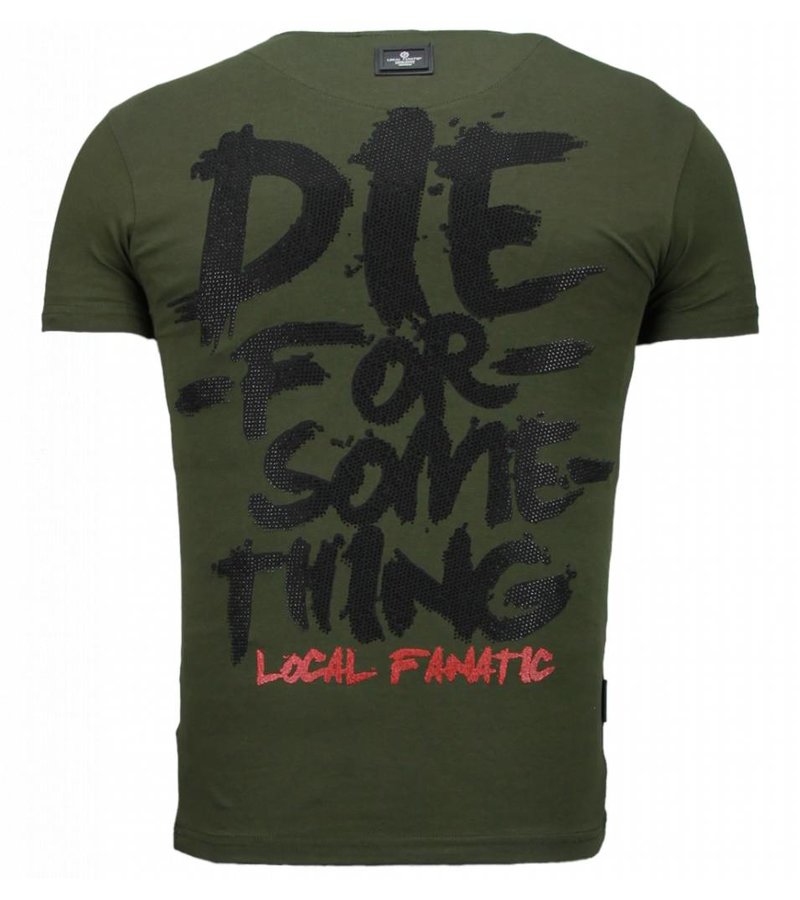 Local Fanatic Rambo Shine - Rhinestone T-shirt - Green