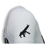 Local Fanatic Pablo Escobar Narcos - Rhinestone T-shirt - White