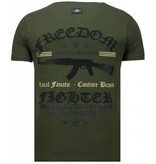 Local Fanatic Freedom Fighter - Rhinestone T-shirt - Green
