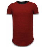 John H 3D Encrypted T-shirt - Long Fit Shirt Zipped - Red