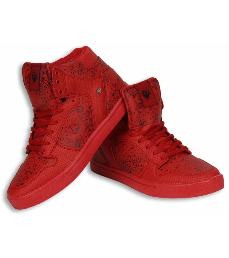 Cash Money Men Shoes -  Sneaker High - Tough Red Black