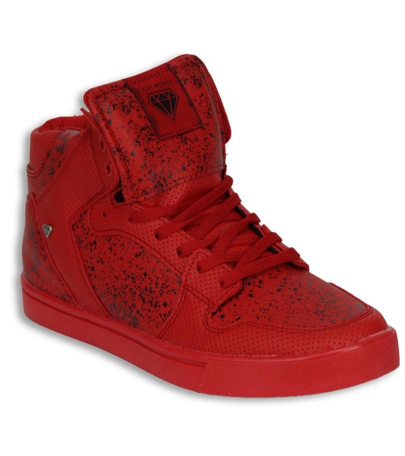 Cash Money Men Shoes -  Sneaker High - Tough Red Black