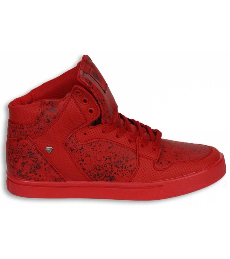 Cash Money Men Shoes -  Sneaker High - Tough Red Black