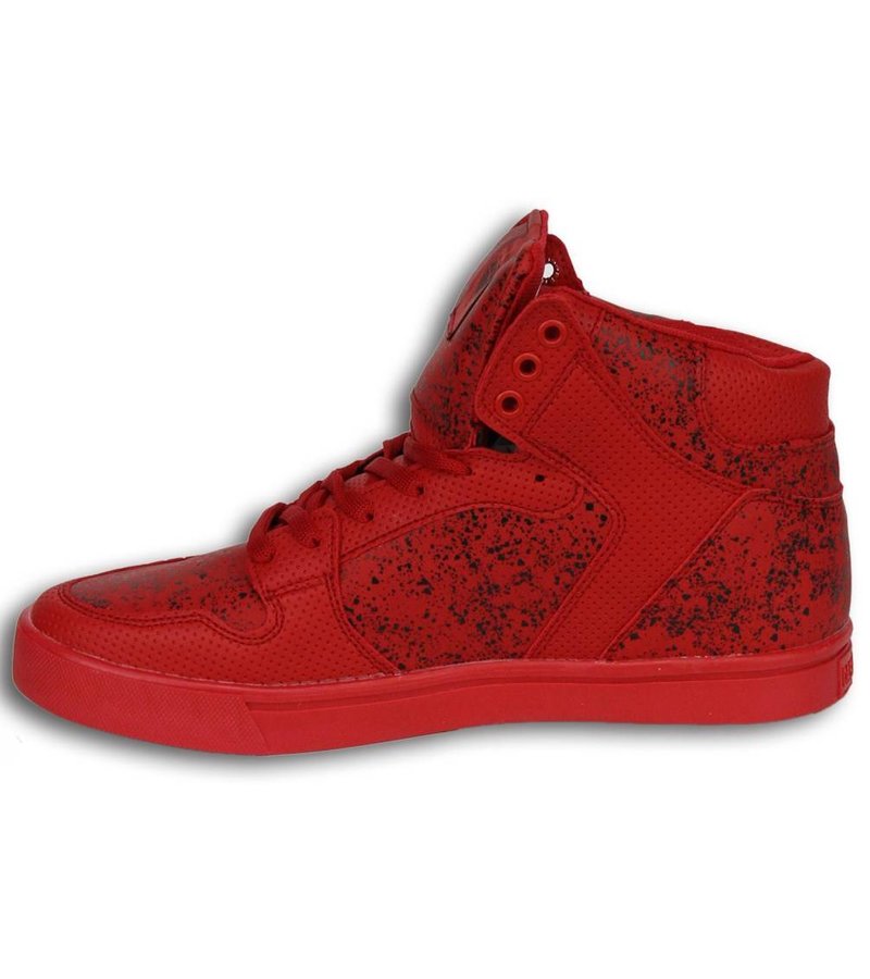 Cash Money Men Shoes -  Sneaker High - Tough Red Black