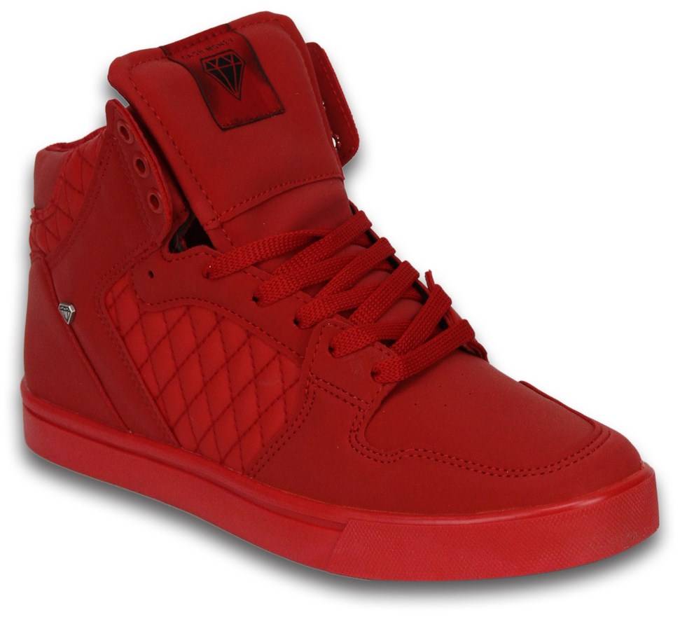 Cash Money Men Shoes - Sneaker High - Red - Styleitaly.eu