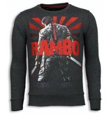 Local Fanatic Rambo - Rhinestone Sweater - Antracite