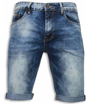 Black Ace Basic Denim Shorts Men - Blue