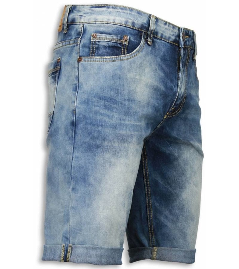 Black Ace Basic Denim Shorts Men - Blue