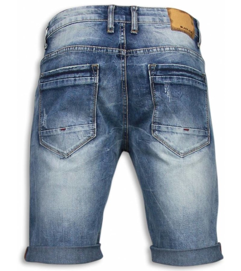 Black Ace Basic Denim Shorts Men - Blue