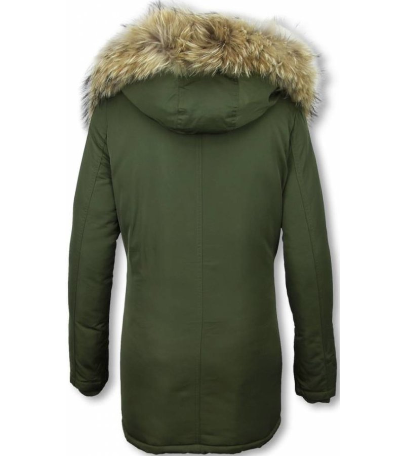 Macleria Fur Collar Coat - Women's Winter Coat Long - Parka - Khaki