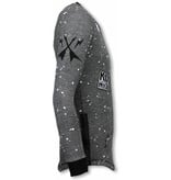 Local Fanatic Longfit Embroidery - Sweater Patches - Rockstar - Anthracite