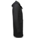 Warren Webber Winter Coats - Men Winter Jacket Long - Parka Basic - Black