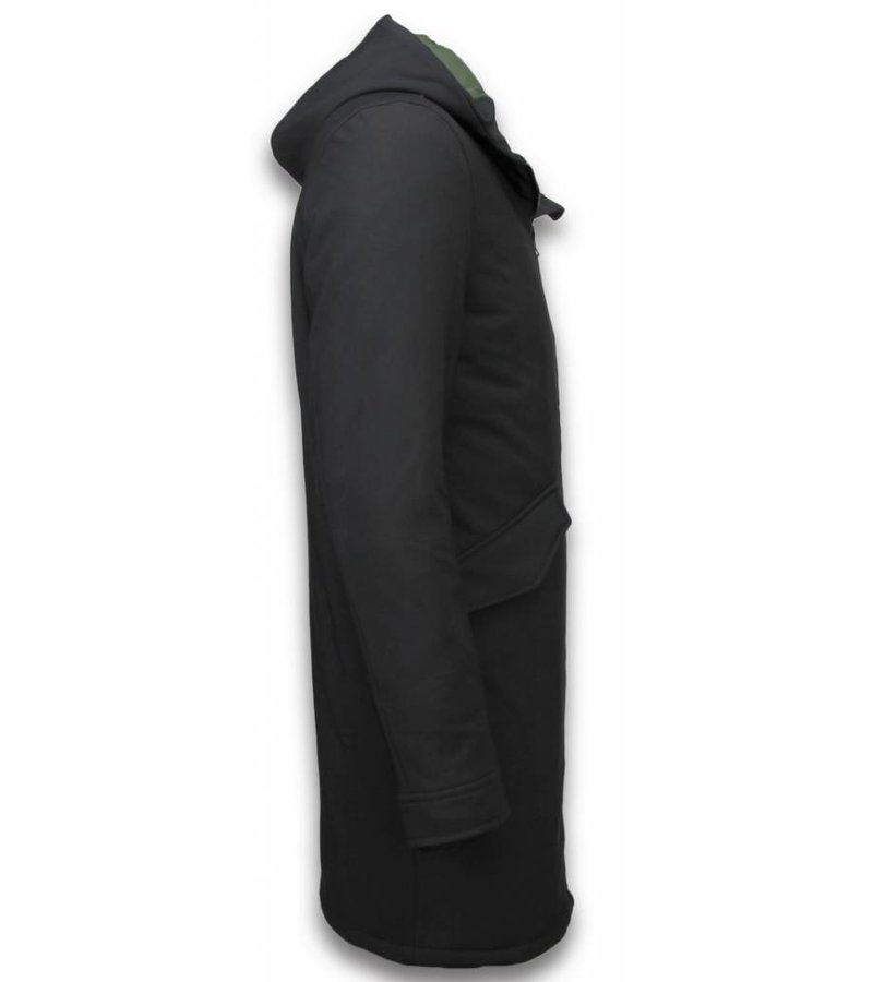 Warren Webber Winter Coats - Men Winter Jacket Long - Parka Basic - Black