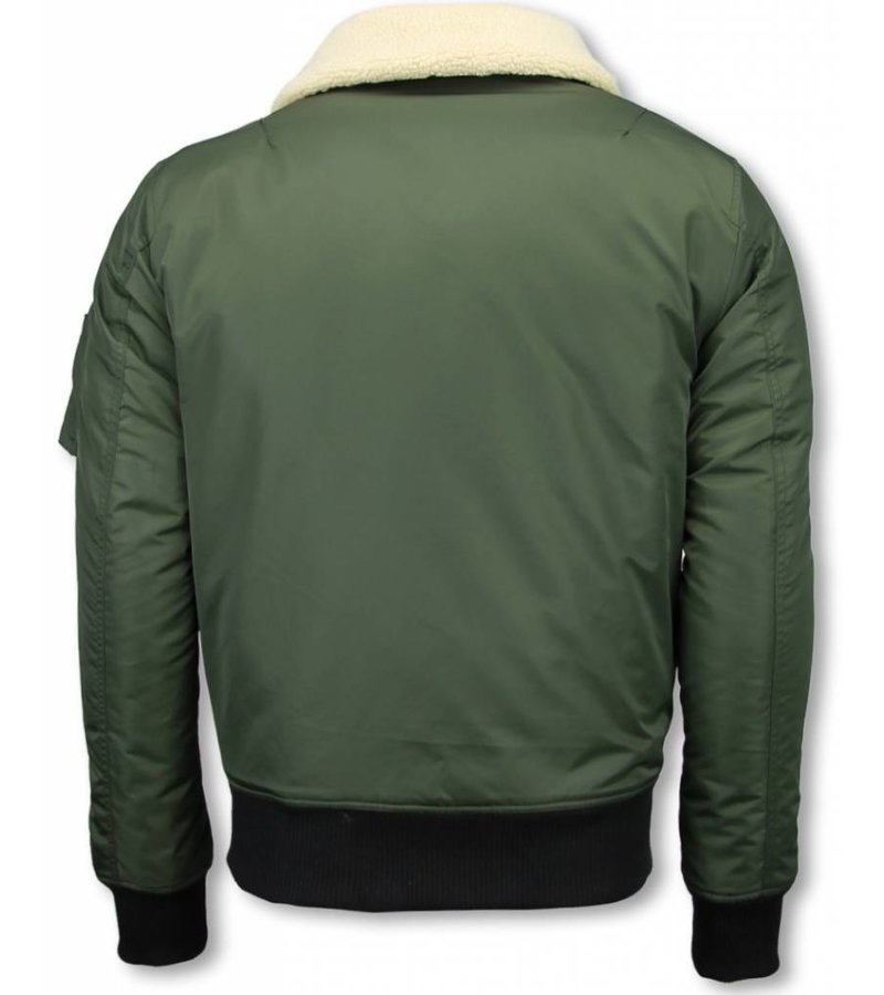 Y chromosome Casual Pilot Jacket - Bomber Jack - Green