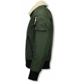 Y chromosome Casual Pilot Jacket - Bomber Jack - Green