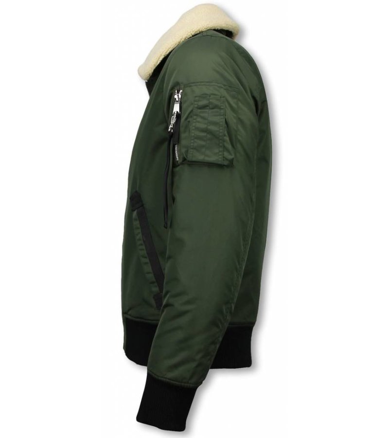 Y chromosome Casual Pilot Jacket - Bomber Jack - Green